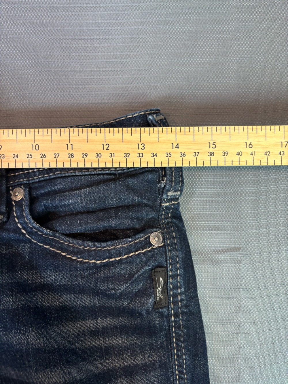 Silver Jeans Suki Slim Boot Jeans Women’s 26 Dark Wash Mid Rise Stretch Denim - Picture 7 of 9